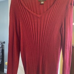 Burgundy Women’s Sweater Liz Claiborne  XL